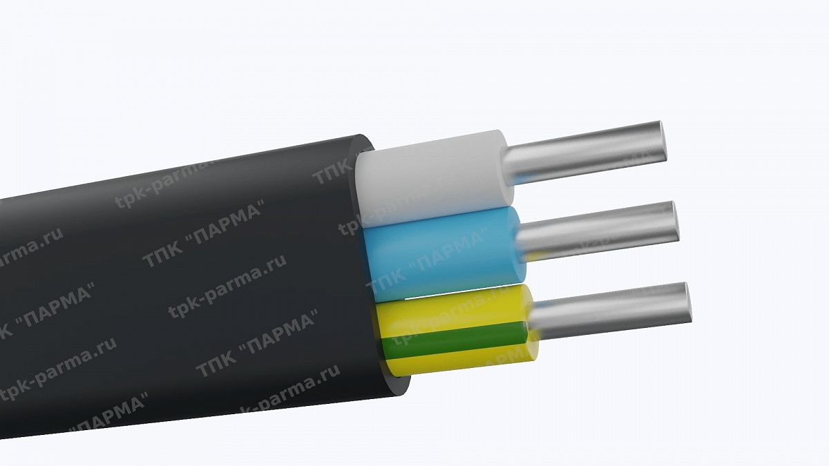 Фотография провода Кабель АВВГ-Пнг(A)-LS 3х4 - 1кВ